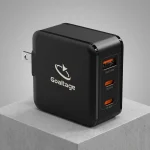 شارژر دیواری 65 وات گلتیج CH02 سه پورت فست شارژ مشکی مای گجت