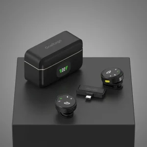 میکروفون بی سیم گلتیج MIC02 AirCast دکمه ای با کیس شارژ دیجیتال مای گجت