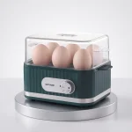 تخم مرغ پز هوشمند گرین لاین Easy Cook سبز زمردی با درب شفاف و ظرفیت ۶ عدد مای گجت