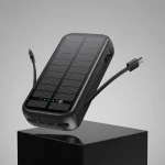 پاوربانک خورشیدی 20000 گرین لاین Solar 2 با کابل متصل و پنل خورشیدی مای گجت
