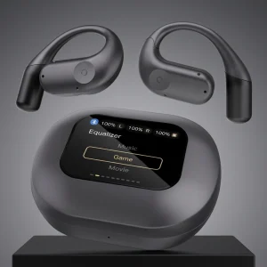هندزفری دورگوشی پاورلوژی Open-Ear با کیس شارژ دارای صفحه نمایش لمسی مای گجت