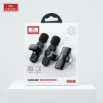 میکروفون بی سیم ارلدام MC8L با دو فرستنده یقه ای و دانگل لایتنینگ مای گجت