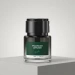 خوشبوکننده خودرو گرین لاین مدل ALPS شیشه ای با درپوش مشکی و لیبل سبز مای گجت