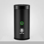 دستگاه بخور گرین لاین مدل Smart Bakhour مشکی با کلید پاور سبز و لوگو مای گجت