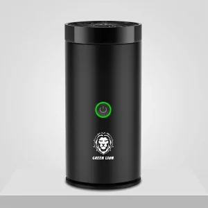 دستگاه بخور گرین لاین مدل Smart Bakhour مشکی با کلید پاور سبز و لوگو مای گجت