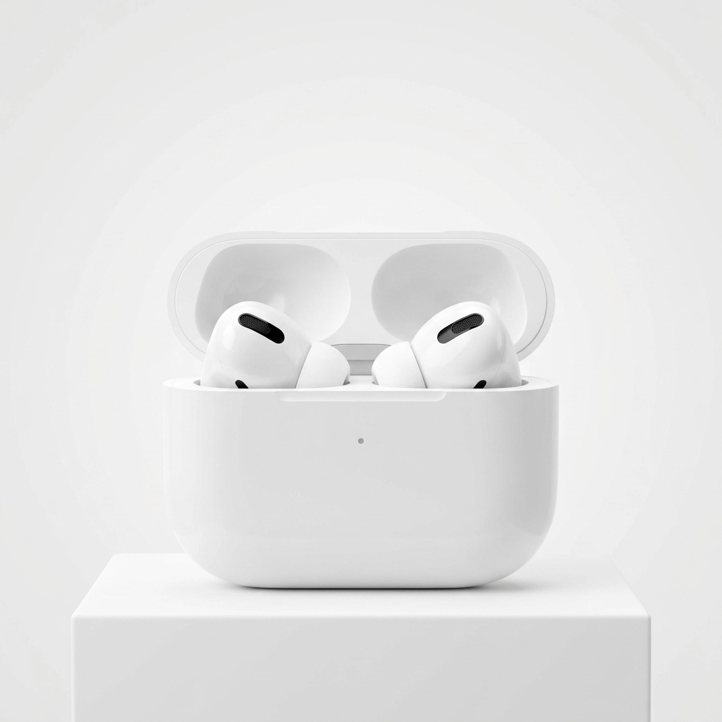 هدفون بی سیم گرین لاین مدل Earbuds 4 G1 سفید با کیس شارژ باز مای گجت