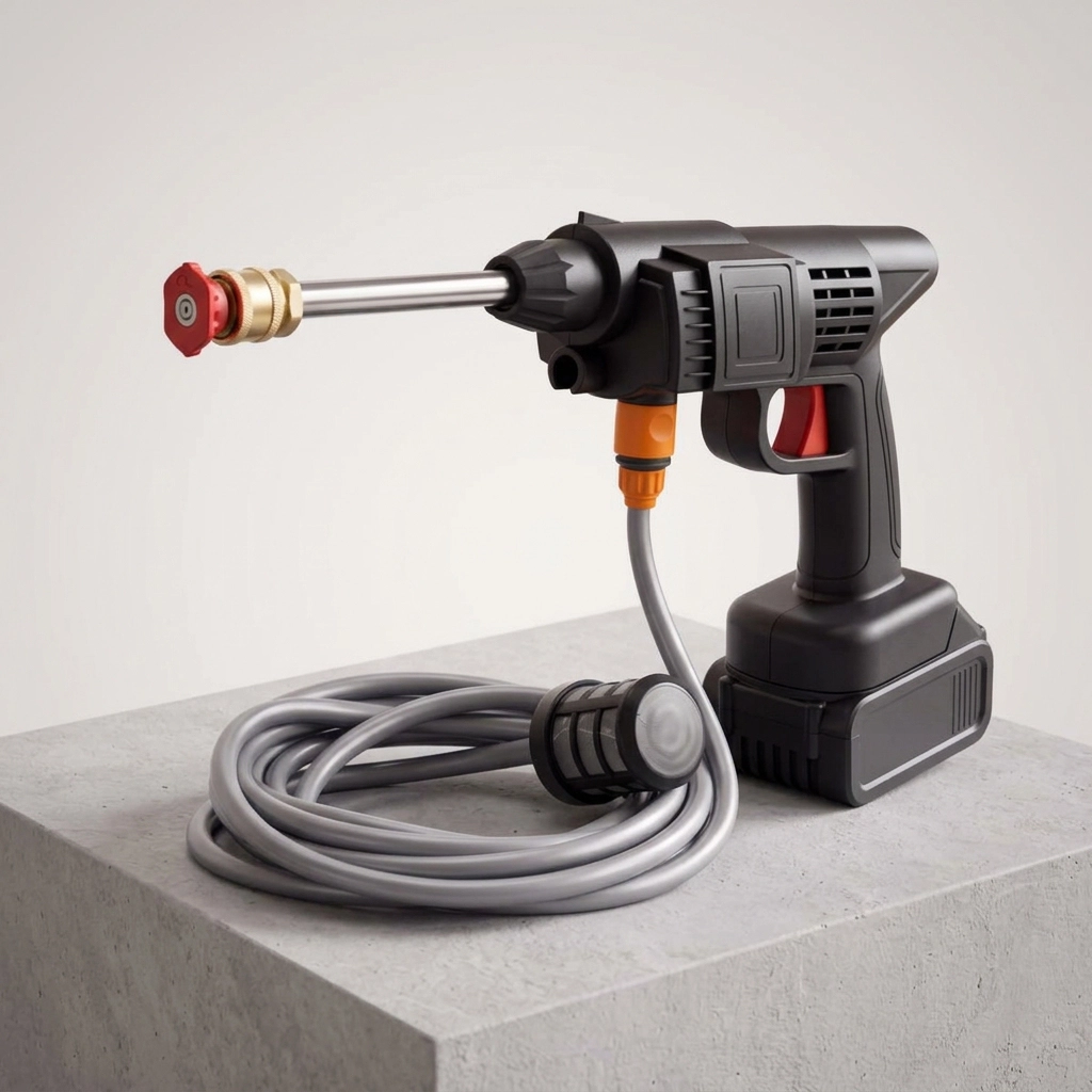 کارواش شارژی سه حالته Cleaning Gun توان 48 وات دو باتری مشکی مای گجت