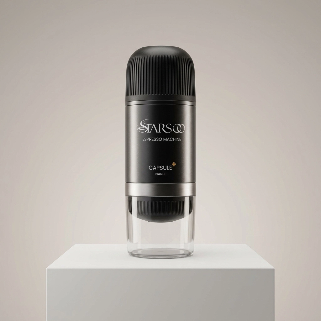 starsso-capsule-nano-portable-espresso-maker-box اسپرسوساز پرتابل استارسو Capsule Nano جعبه محصول و عصاره گیری کرما مای گجت