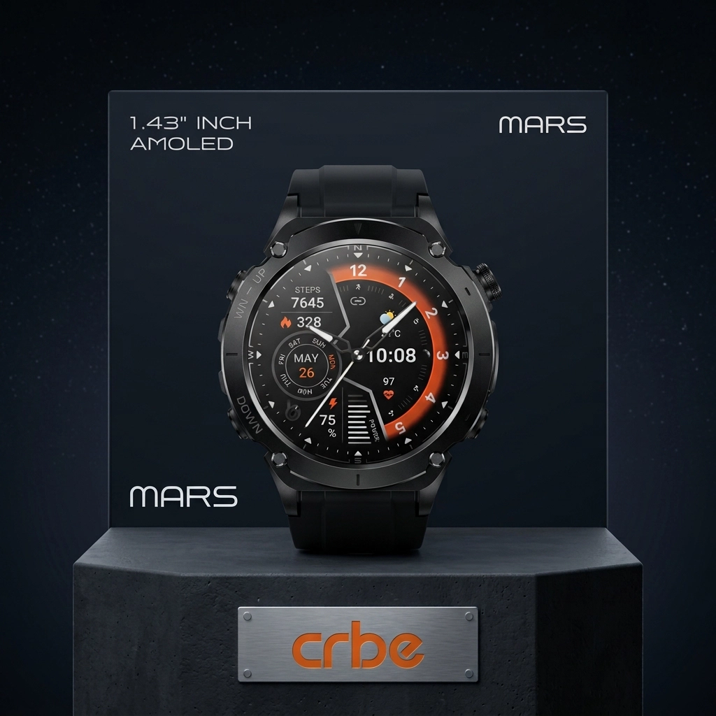 ساعت هوشمند CRBE Mars با صفحه نمایش 1.43 اینچ AMOLED مای گجت