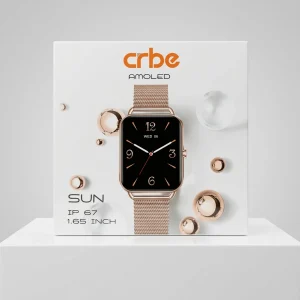 ساعت هوشمند  کربی CRBE Sun بند حصیری صفحه AMOLED